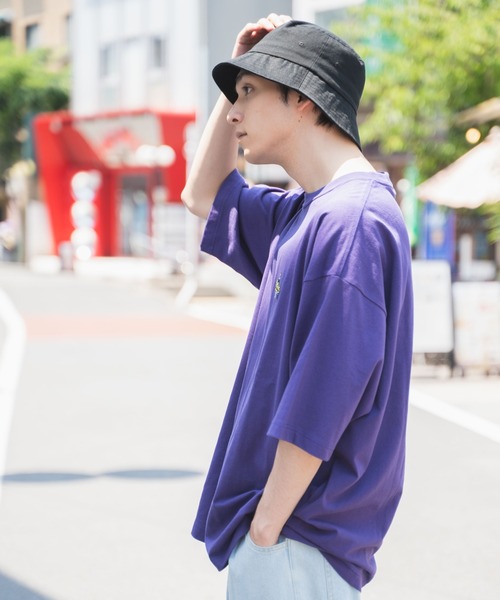 WEGO（ウィゴー）の「∴WEGO/別注ベンデイビス刺繍半袖BIGT（Tシャツ/カットソー・メンズ・ブルー/パープル/ホワイト/ブラック・MEDIUM/LARGE）」の19枚目の写真