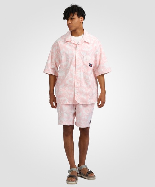 tommy jeans（トミー ジーンズ）の「【FESTIVAL CAPSULE COLLECTION】フラワープリントショートスリーブシャツ（シャツ/ブラウス・メンズ・ネイビー/ピンク・SMALL/MEDIUM/LARGE/X-LARGE）」の15枚目の写真