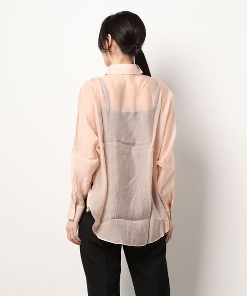 aimoha（アイモハ）の「脇紐透け感UVカットブラウス (SS)（シャツ/ブラウス・レディース・ホワイト/ピンク/イエロー/ブルー/グリーン・MEDIUM/LARGE）」の6枚目の写真