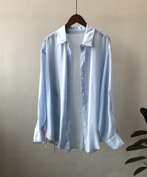 aimoha（アイモハ）の「脇紐透け感UVカットブラウス (SS)（シャツ/ブラウス・レディース・ホワイト/ピンク/イエロー/ブルー/グリーン・MEDIUM/LARGE）」の19枚目の写真