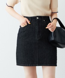 natural couture | WEB限定/デニム台形ミニスカート(スカート)