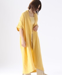 niko and... | リネンワイドフレンチシャツワンピース(ワンピース)