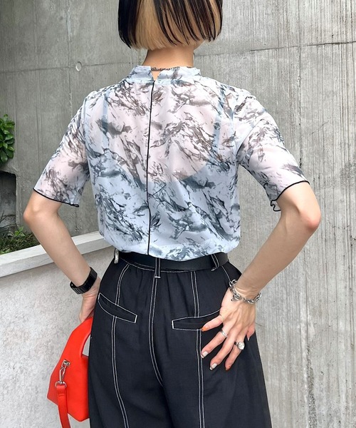 PAGEBOY（ページボーイ）の「アソートシアーショートスリーブ（Tシャツ/カットソー・レディース・ブラック/オフホワイト/ターコイズブルー/ホワイト系その他/イエロー系その他・FREE）」の10枚目の写真