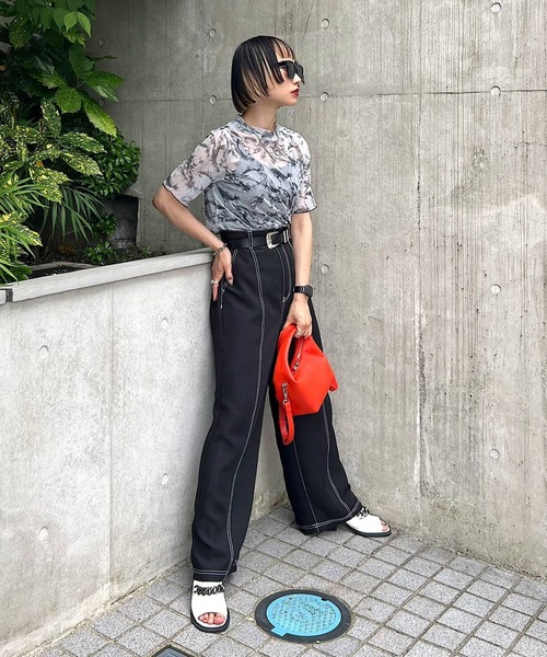 PAGEBOY（ページボーイ）の「アソートシアーショートスリーブ（Tシャツ/カットソー・レディース・ブラック/オフホワイト/ターコイズブルー/ホワイト系その他/イエロー系その他・FREE）」の13枚目の写真