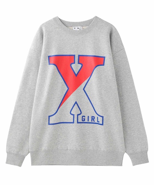 X-girl（エックスガール）の「BIG X LOGO CREW SWEAT TOP（スウェット・レディース・ブラック/ネイビー/アッシュ・S/M/L/XL）」の17枚目の写真