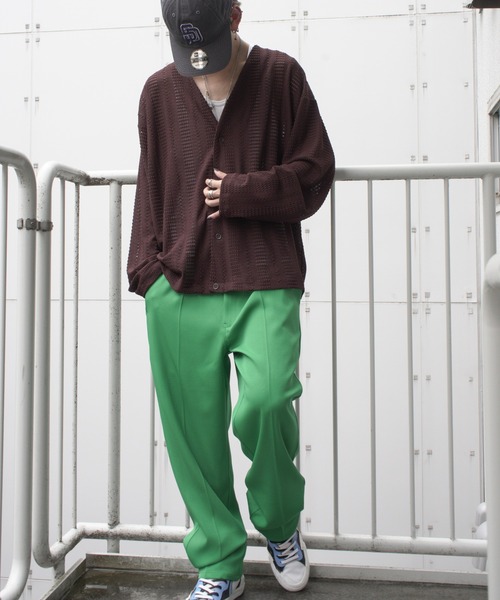 VENCEEXCHANGE(ヴァンスエクスチェンジ)の「透かし編みニットソーカーディガン(カーディガン/ボレロ・メンズ・オフホワイト/ブラック/ブラウン・M/L)」の11枚目の写真