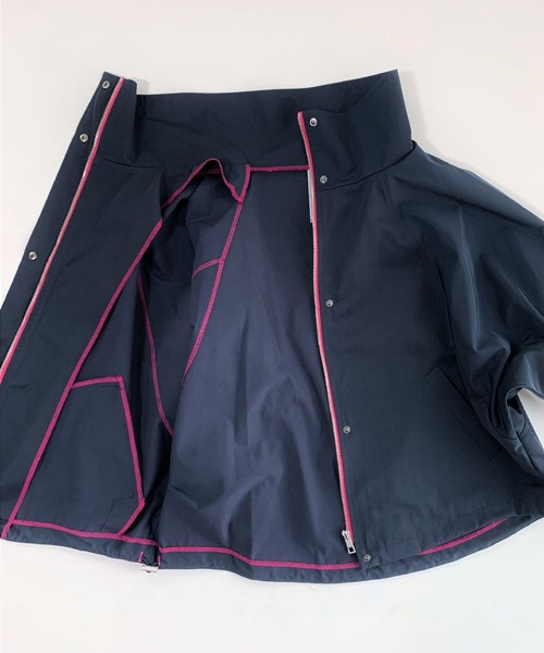 Q（キュー）の「ツイルリラックスブルゾン（ブルゾン・レディース・ネイビー/キャメル・MEDIUM）」の7枚目の写真