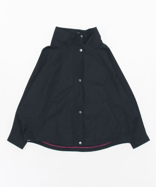 Q（キュー）の「ツイルリラックスブルゾン（ブルゾン・レディース・ネイビー/キャメル・MEDIUM）」の14枚目の写真