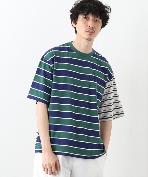417 EDIFICE(フォーワンセブンエディフィス)の「マルチボーダールーズTEE(Tシャツ/カットソー・メンズ・ブルー系その他/スカイブルー/その他7・SMALL/MEDIUM/LARGE)」の3枚目の写真