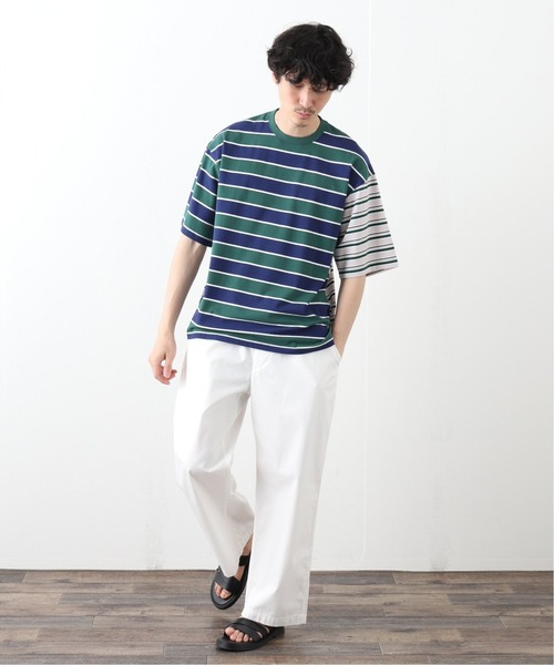 417 EDIFICE(フォーワンセブンエディフィス)の「マルチボーダールーズTEE(Tシャツ/カットソー・メンズ・ブルー系その他/スカイブルー/その他7・SMALL/MEDIUM/LARGE)」の4枚目の写真