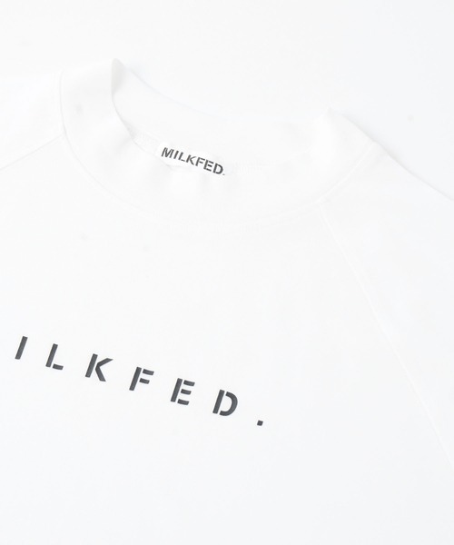 MILKFED.(ミルクフェド)の「STENCIL LOGO RAGLAN TOP(Tシャツ/カットソー・レディース・ホワイト/ブラック/グレー・ONE SIZE)」の11枚目の写真