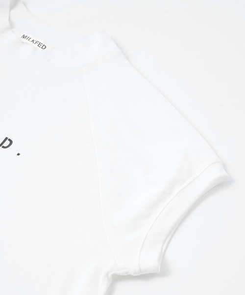 MILKFED.(ミルクフェド)の「STENCIL LOGO RAGLAN TOP(Tシャツ/カットソー・レディース・ホワイト/ブラック/グレー・ONE SIZE)」の9枚目の写真