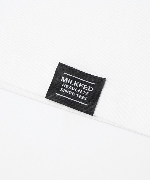 MILKFED.(ミルクフェド)の「STENCIL LOGO RAGLAN TOP(Tシャツ/カットソー・レディース・ホワイト/ブラック/グレー・ONE SIZE)」の7枚目の写真