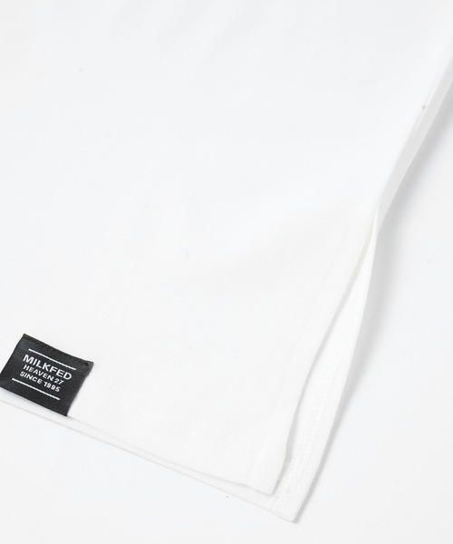 MILKFED.(ミルクフェド)の「STENCIL LOGO RAGLAN TOP(Tシャツ/カットソー・レディース・ホワイト/ブラック/グレー・ONE SIZE)」の18枚目の写真