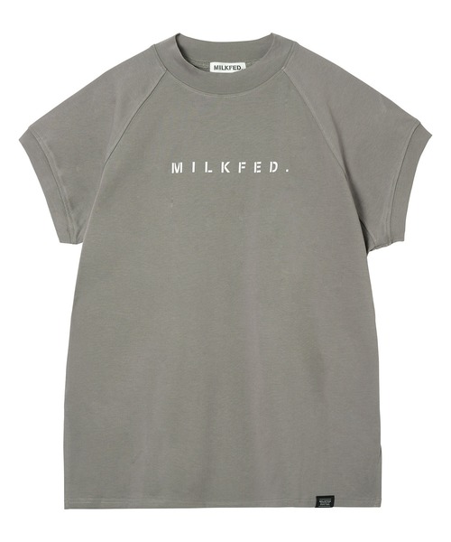 MILKFED.(ミルクフェド)の「STENCIL LOGO RAGLAN TOP(Tシャツ/カットソー・レディース・ホワイト/ブラック/グレー・ONE SIZE)」の12枚目の写真