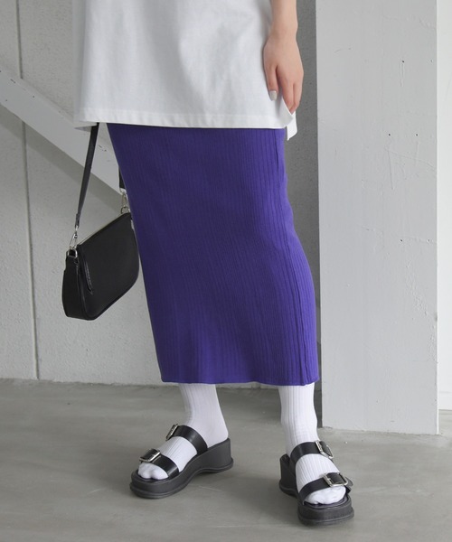 sango（sango）の「ランダムリブタイトスカート（スカート・レディース・ブラック/パープル・FREE）」の14枚目の写真