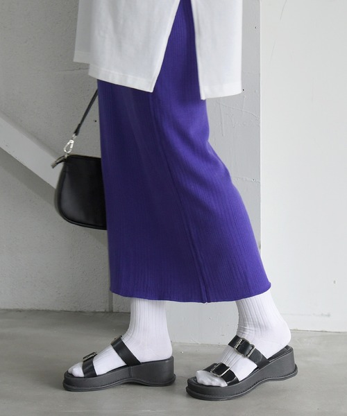 sango（sango）の「ランダムリブタイトスカート（スカート・レディース・ブラック/パープル・FREE）」の17枚目の写真