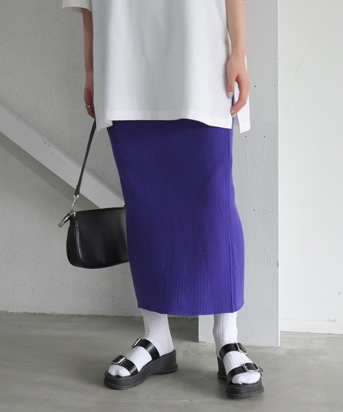 sango（sango）の「ランダムリブタイトスカート（スカート・レディース・ブラック/パープル・FREE）」の18枚目の写真