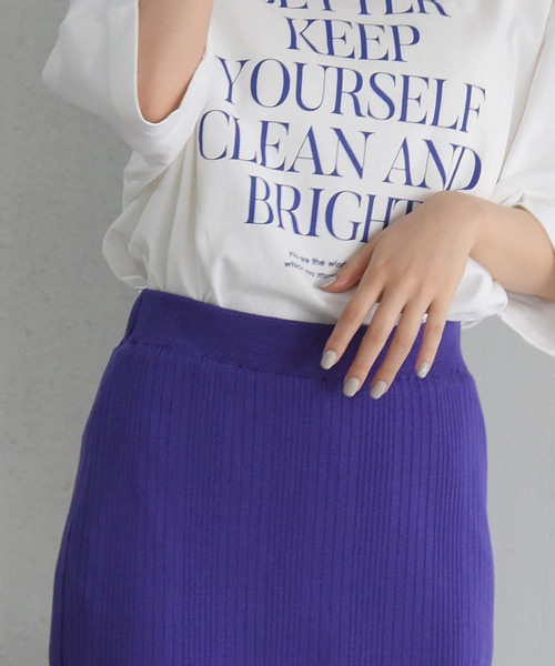 sango（sango）の「ランダムリブタイトスカート（スカート・レディース・ブラック/パープル・FREE）」の19枚目の写真