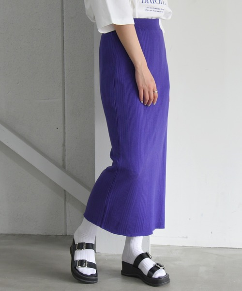 sango（sango）の「ランダムリブタイトスカート（スカート・レディース・ブラック/パープル・FREE）」の21枚目の写真