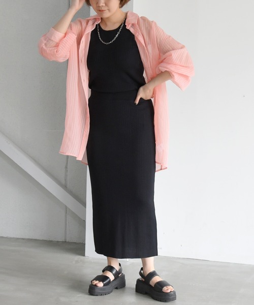 sango（sango）の「ランダムリブタイトスカート（スカート・レディース・ブラック/パープル・FREE）」の9枚目の写真