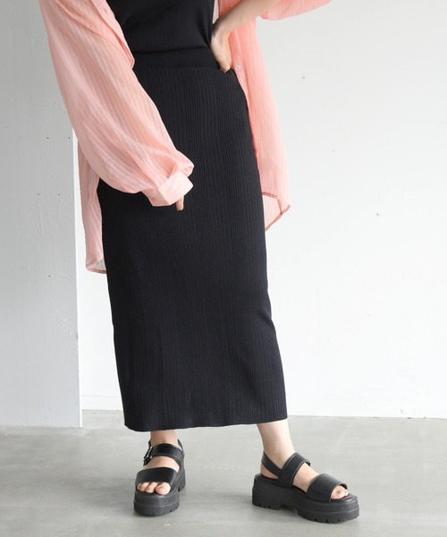 sango（sango）の「ランダムリブタイトスカート（スカート・レディース・ブラック/パープル・FREE）」の5枚目の写真