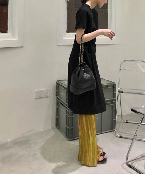 MANGROVE（マングローブ）の「マーブルプリーツパンツ（その他パンツ・レディース・イエロー・FREE）」の9枚目の写真