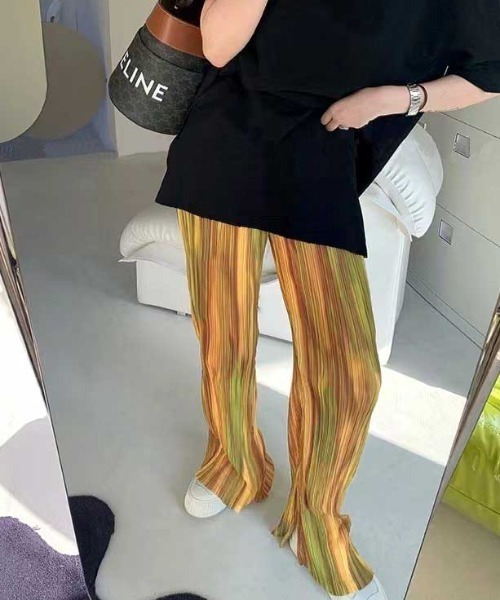 MANGROVE（マングローブ）の「マーブルプリーツパンツ（その他パンツ・レディース・イエロー・FREE）」の15枚目の写真