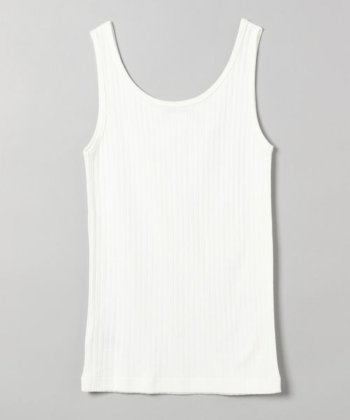 JEANASIS（ジーナシス）の「ワイドテレコタンク/352970（タンクトップ・レディース・ホワイト/ブラック/ホワイト系その他/ブラウン系その他・FREE）」の7枚目の写真