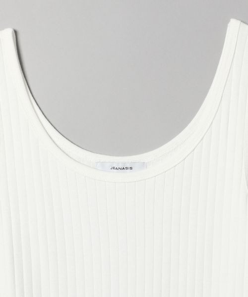 JEANASIS（ジーナシス）の「ワイドテレコタンク/352970（タンクトップ・レディース・ホワイト/ブラック/ホワイト系その他/ブラウン系その他・FREE）」の10枚目の写真