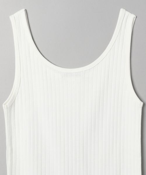 JEANASIS（ジーナシス）の「ワイドテレコタンク/352970（タンクトップ・レディース・ホワイト/ブラック/ホワイト系その他/ブラウン系その他・FREE）」の5枚目の写真