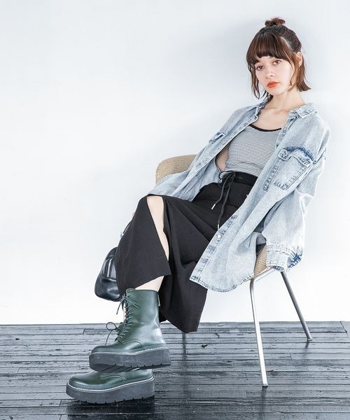 JEANASIS（ジーナシス）の「ワイドテレコタンク/352970（タンクトップ・レディース・ホワイト/ブラック/ホワイト系その他/ブラウン系その他・FREE）」の15枚目の写真