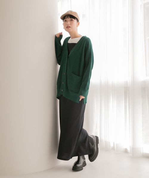 LOWRYS FARM（ローリーズファーム）の「カットマキシキャミワンピース　346390（ワンピース・レディース・ブラック/ブラウン/グリーン/アイボリー・FREE）」の5枚目の写真