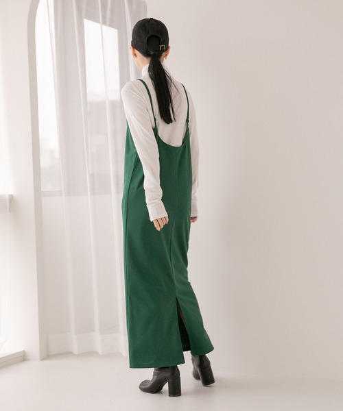 LOWRYS FARM（ローリーズファーム）の「カットマキシキャミワンピース　346390（ワンピース・レディース・ブラック/ブラウン/グリーン/アイボリー・FREE）」の12枚目の写真