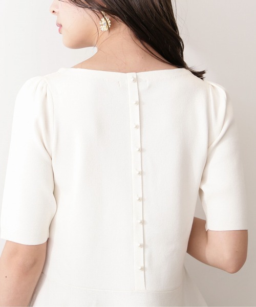 PROPORTION BODY DRESSING（プロポーションボディドレッシング）の「パールペプラムニット / 1212270801（ニット/セーター・レディース・パープル/ホワイト系その他/ブラック・FREE）」の6枚目の写真