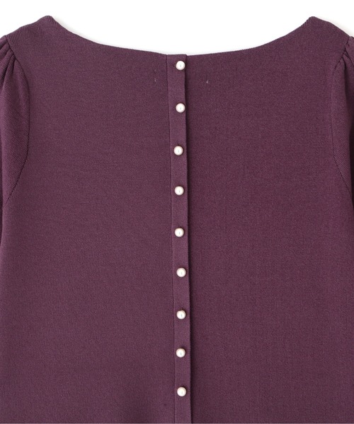 PROPORTION BODY DRESSING（プロポーションボディドレッシング）の「パールペプラムニット / 1212270801（ニット/セーター・レディース・パープル/ホワイト系その他/ブラック・FREE）」の15枚目の写真