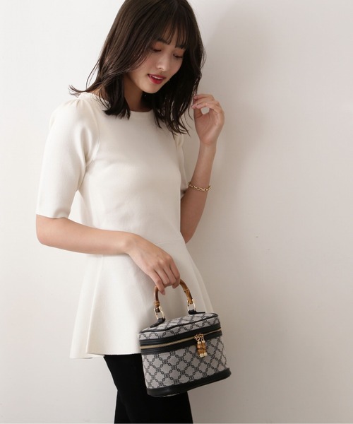 PROPORTION BODY DRESSING（プロポーションボディドレッシング）の「パールペプラムニット / 1212270801（ニット/セーター・レディース・パープル/ホワイト系その他/ブラック・FREE）」の21枚目の写真