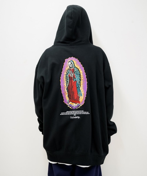 【人気デザイン】Subciety ワークジャケット　マリア刺繍　即完売　L Subciety（サブサエティ）の「EMBROIDERY MARIA ZIP PARKA