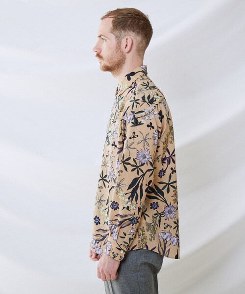 TAKEO KIKUCHI（タケオキクチ）の「◆レトロ フラワー 総柄プリント シャツ（シャツ/ブラウス・メンズ・チャコール/ベージュ系・02/03/04）」の9枚目の写真