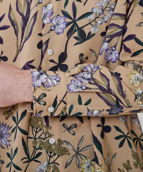 TAKEO KIKUCHI（タケオキクチ）の「◆レトロ フラワー 総柄プリント シャツ（シャツ/ブラウス・メンズ・チャコール/ベージュ系・02/03/04）」の17枚目の写真