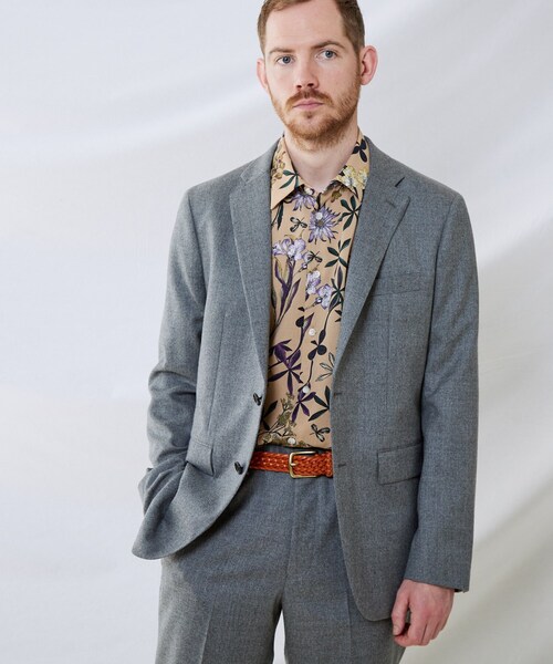 TAKEO KIKUCHI（タケオキクチ）の「◆レトロ フラワー 総柄プリント シャツ（シャツ/ブラウス・メンズ・チャコール/ベージュ系・02/03/04）」の12枚目の写真