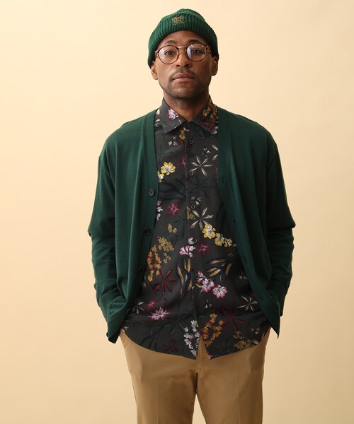 TAKEO KIKUCHI（タケオキクチ）の「◆レトロ フラワー 総柄プリント シャツ（シャツ/ブラウス・メンズ・チャコール/ベージュ系・02/03/04）」の14枚目の写真