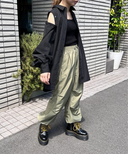 one way（ワンウェイ）の「ナイロンミリタリータックパンツ（カーゴパンツ・レディース・ホワイト/ブラック/ライトグリーン・FREE）」の11枚目の写真