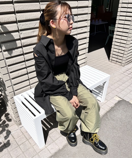 one way（ワンウェイ）の「ナイロンミリタリータックパンツ（カーゴパンツ・レディース・ホワイト/ブラック/ライトグリーン・FREE）」の12枚目の写真