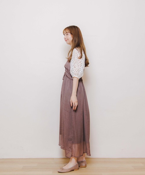 flower(フラワー)の「ニュアンスフラワーワンピース(ワンピース・レディース・ブラウン/アイボリー・FREE)」の18枚目の写真