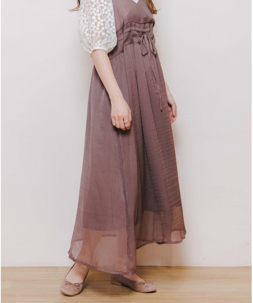 flower(フラワー)の「ニュアンスフラワーワンピース(ワンピース・レディース・ブラウン/アイボリー・FREE)」の19枚目の写真