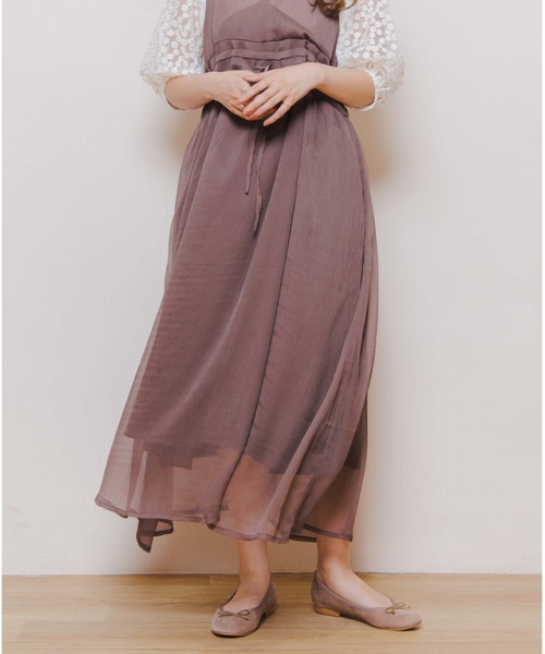 flower(フラワー)の「ニュアンスフラワーワンピース(ワンピース・レディース・ブラウン/アイボリー・FREE)」の20枚目の写真