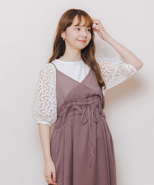 flower(フラワー)の「ニュアンスフラワーワンピース(ワンピース・レディース・ブラウン/アイボリー・FREE)」の22枚目の写真