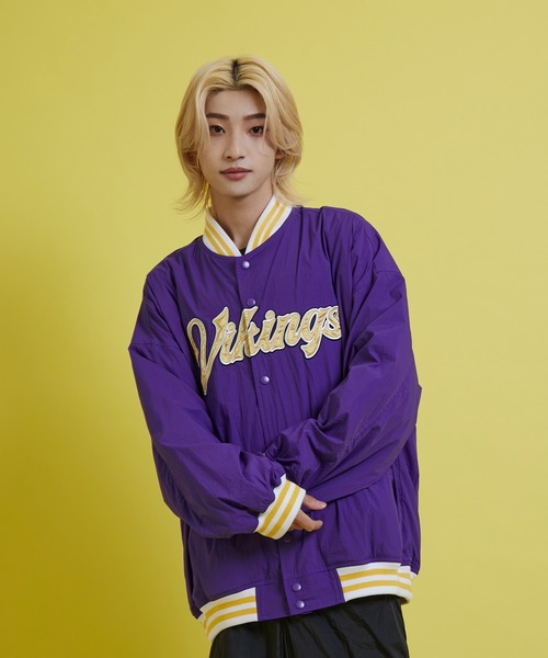 re_k by JUNRED(レクバイジュンレッド)の「re_k by JUNRED / NFLナイロンスタジャン(スタジャン・メンズ・ブラック/パープル・S/M/L)」の21枚目の写真