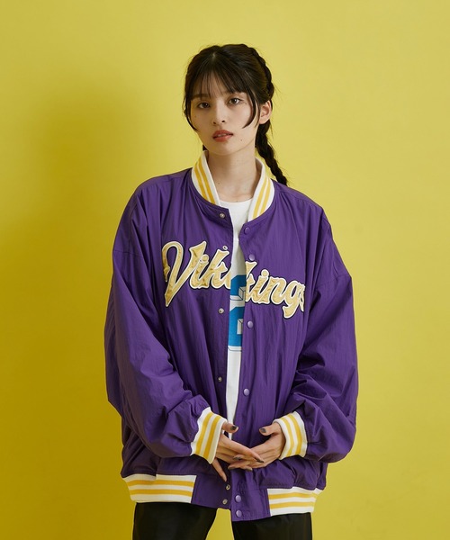 re_k by JUNRED(レクバイジュンレッド)の「re_k by JUNRED / NFLナイロンスタジャン(スタジャン・メンズ・ブラック/パープル・S/M/L)」の8枚目の写真